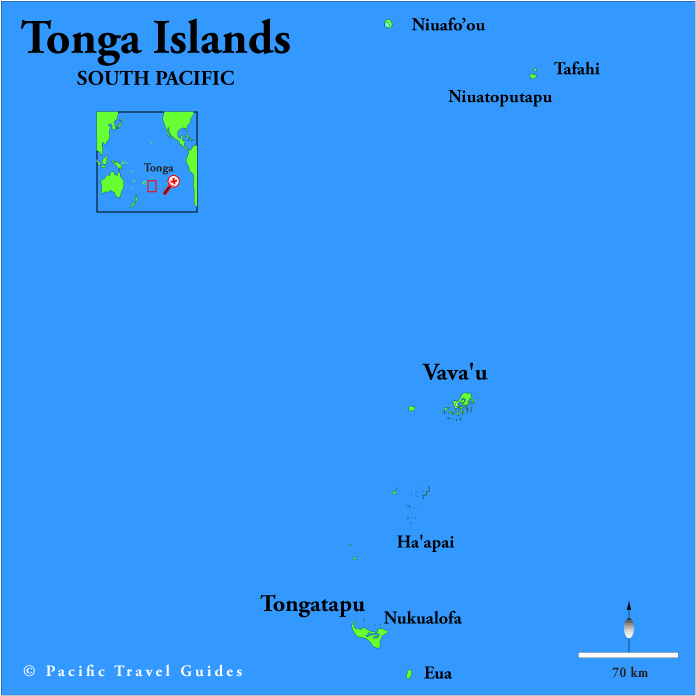 Tonga Islands Map